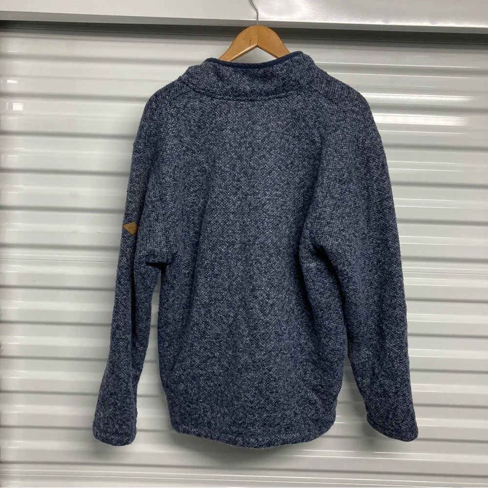 Orvis Heathered Blue Zip-Up Sweater - Picture 8 of 13